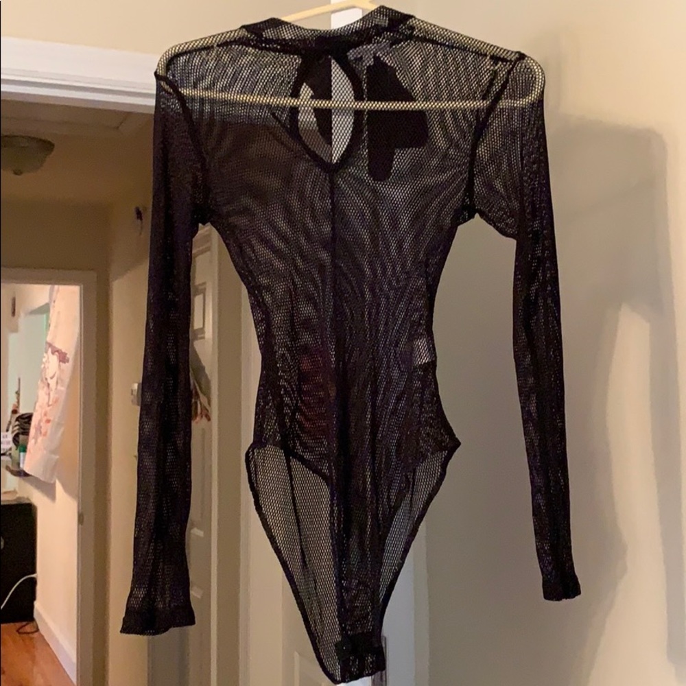 Sheer cut out body suit